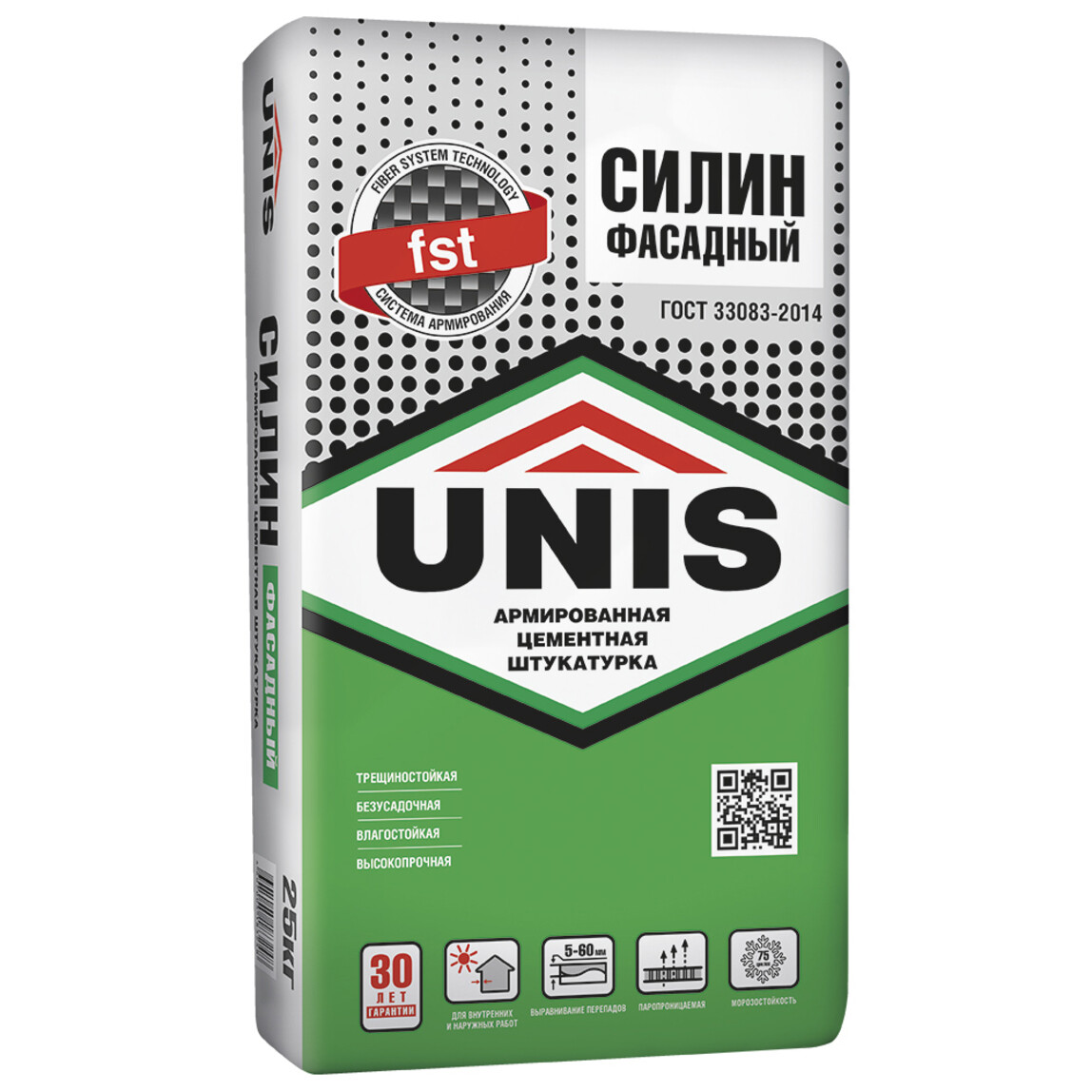 Штукатурка цементная Unis Силин, 25 кг