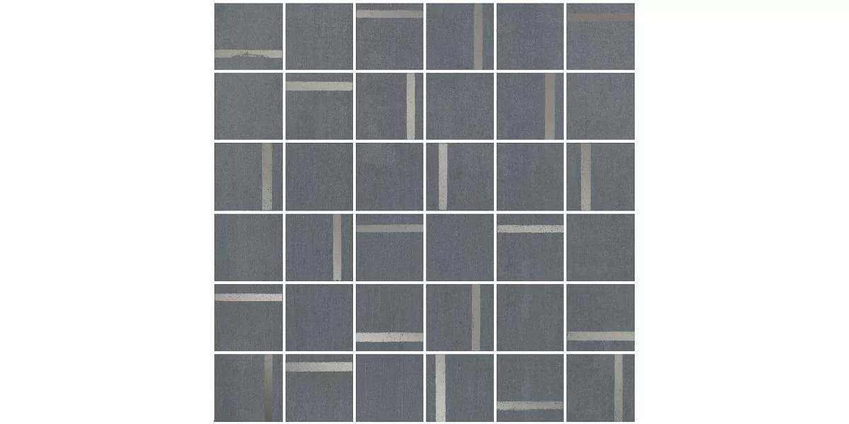 Декор Гварди 2 мозаичный синий матовый обрезной 30x30x0,9