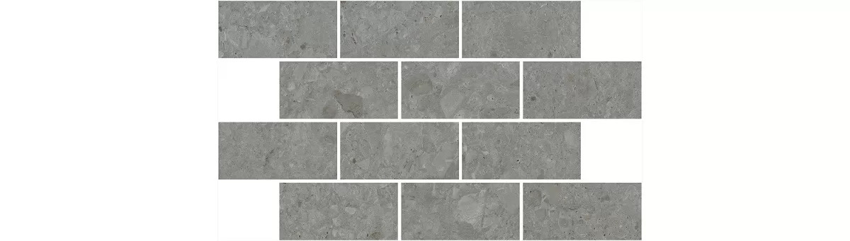 Декор Чеппо ди Гре мозаичный серый тёмный матовый обрезной 34,6x20x0,9