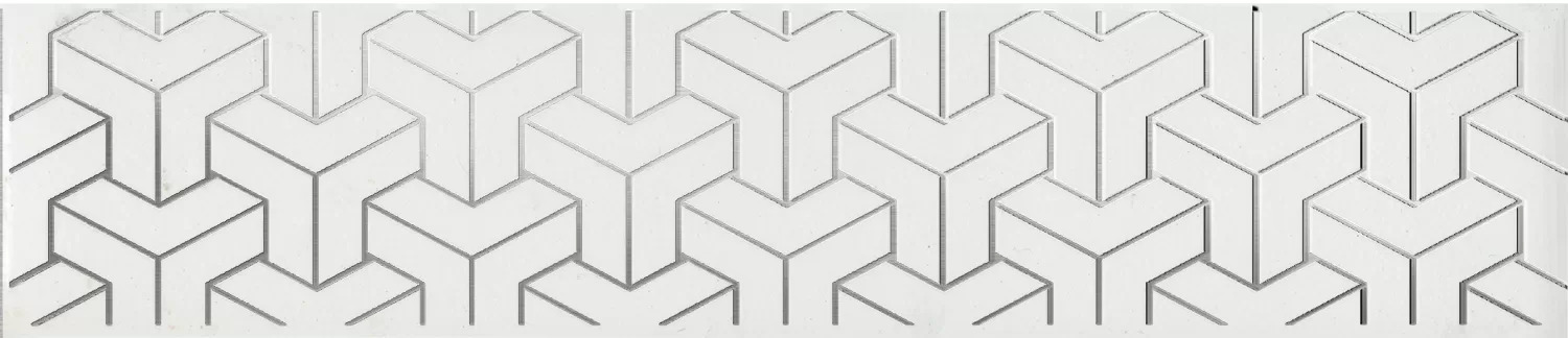 Бордюр Ломбардиа белый матовый 25x5,4x0,8