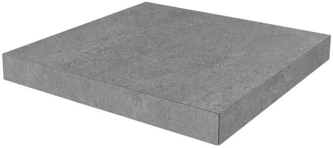 Ступень угловая клееная Фондамента серый 33x33x0,9