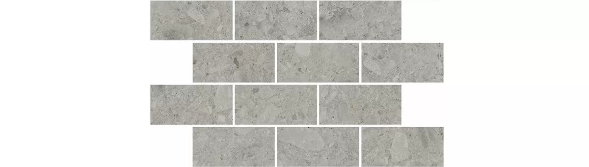 Декор Чеппо ди Гре мозаичный серый матовый обрезной 34,6x20x0,9