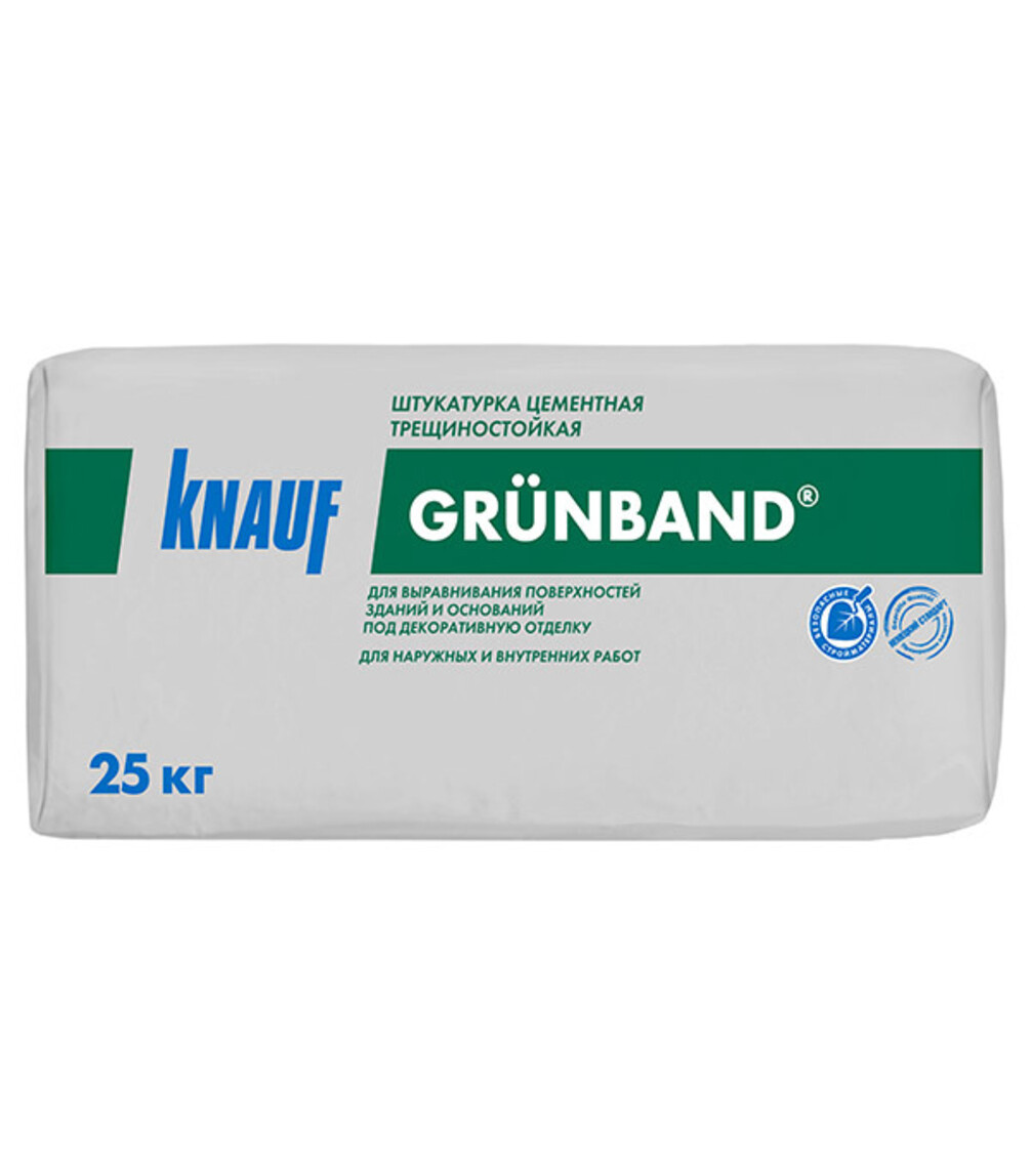 Штукатурка цементная фасадная Knauf Grunband, 25 кг