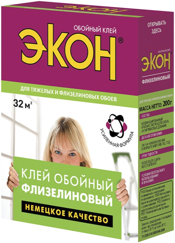 Клей для обоев Экон Флизелиновый (200 г)