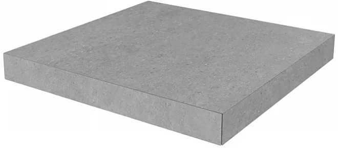 Ступень угловая клееная Фондамента серый светлый 33x33x0,9