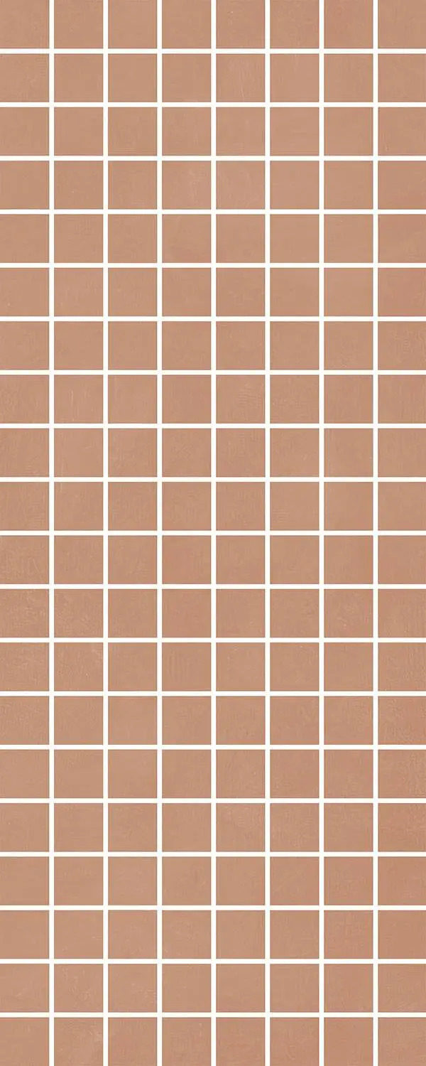 Декор Каннареджо мозаичный оранжевый матовый 20x50x0,8 из 160 частей 2,3х2,3