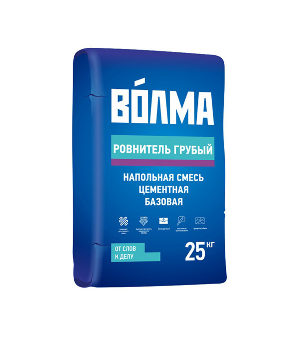 Напольная смесь цементная Волма Ровнитель грубый, 25 кг