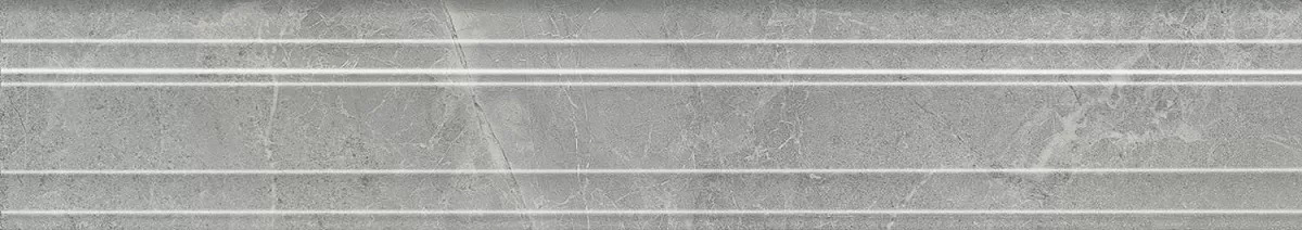 Бордюр Риальто дымчатый глянцевый обрезной 40x7,3x2,7