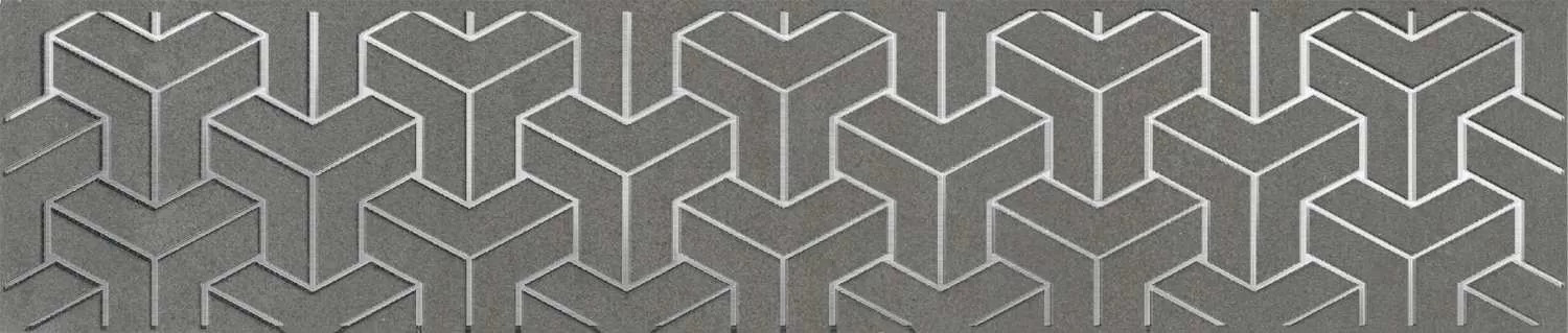 Бордюр Ломбардиа серый темный матовый 25x5,4x0,8
