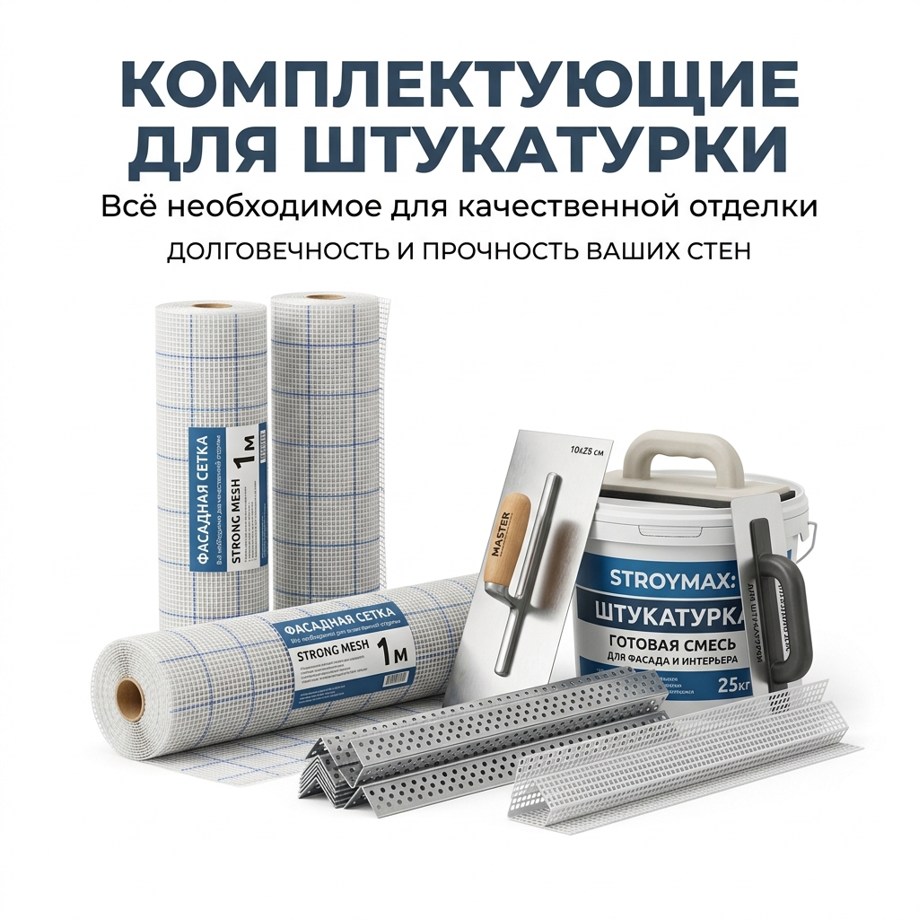 Комплектующие для штукатурных работ и выравнивания полов