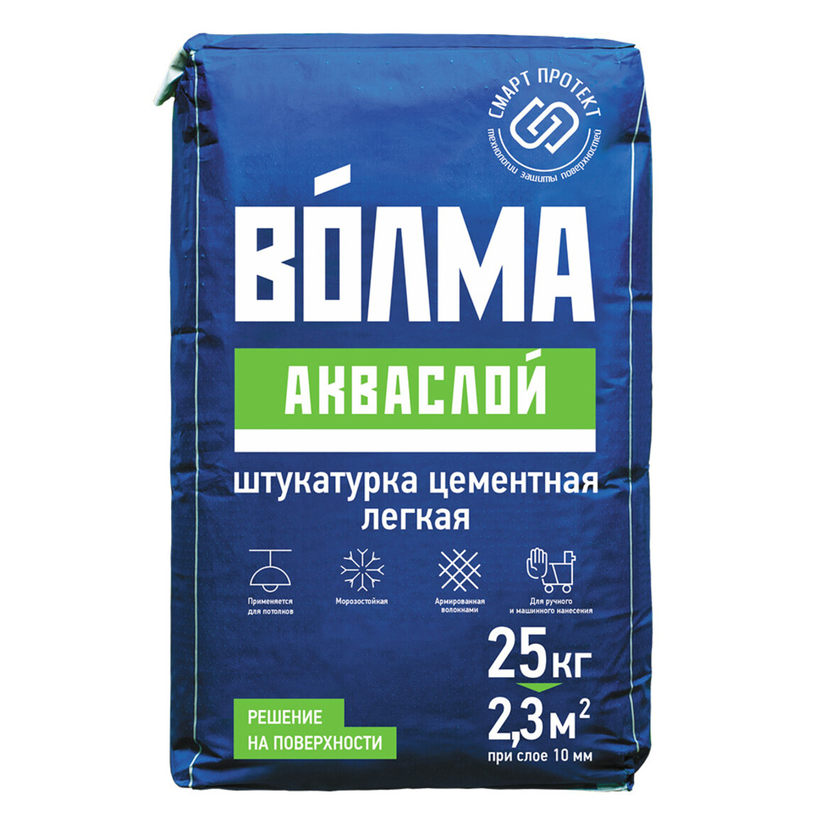 Штукатурка цементная Волма Акваслой легкая, 25 кг