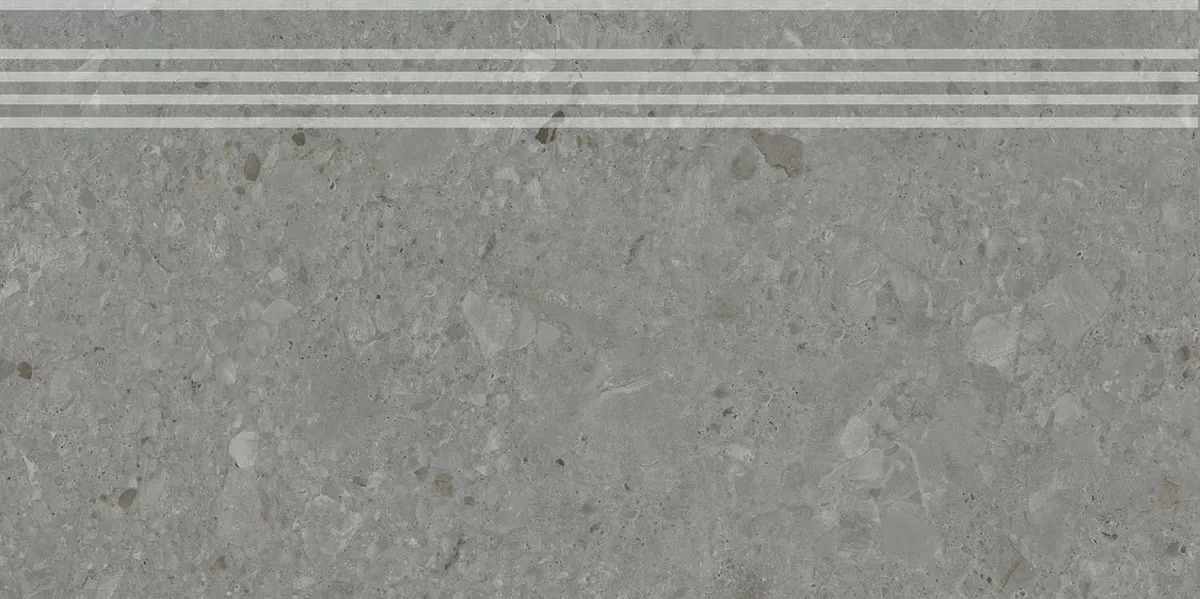 Ступень Чеппо ди Гре серый тёмный матовый обрезной 30x60x0,9