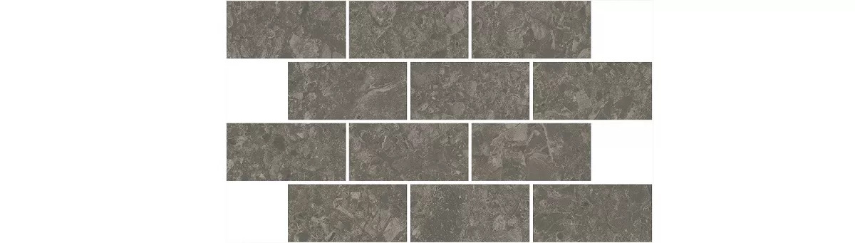 Декор Чеппо ди Гре мозаичный коричневый матовый обрезной 34,6x20x0,9