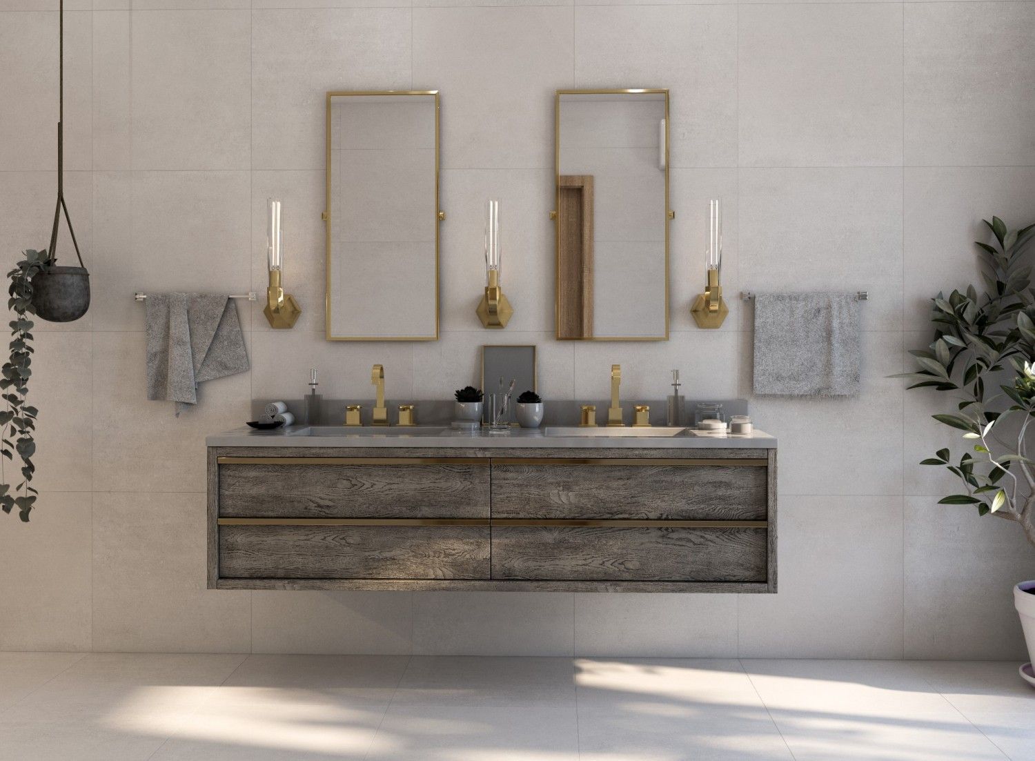 Керамогранит CONCRETE Anthracite 120x60 (Матовый)