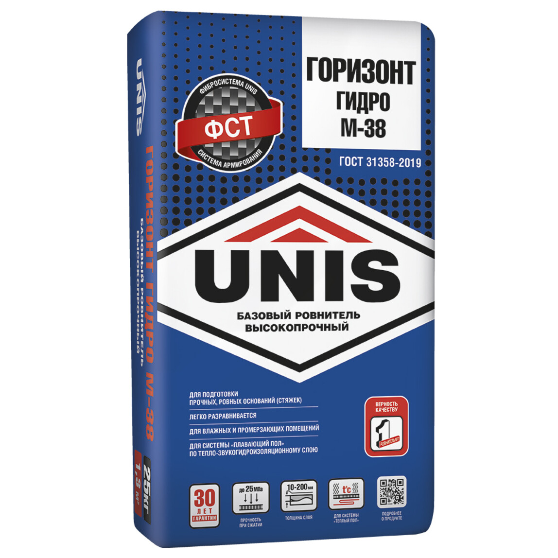 Ровнитель для пола Unis Горизонт Hydro/Hydro F-38, 25 кг