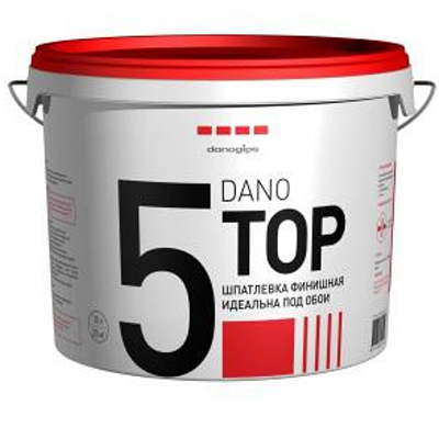 Шпаклевка полимерная Danogips Dano Top 5 финишная готовая (10 л)