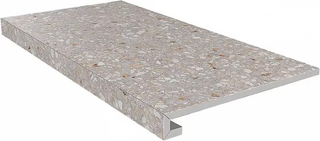 Ступень клееная Терраццо бежевый 33x60x0,9