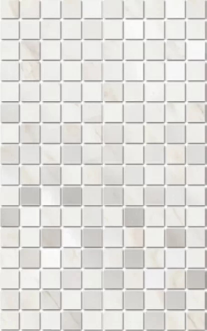 Декор Гран Пале белый мозаичный глянцевый 25x40x0,8