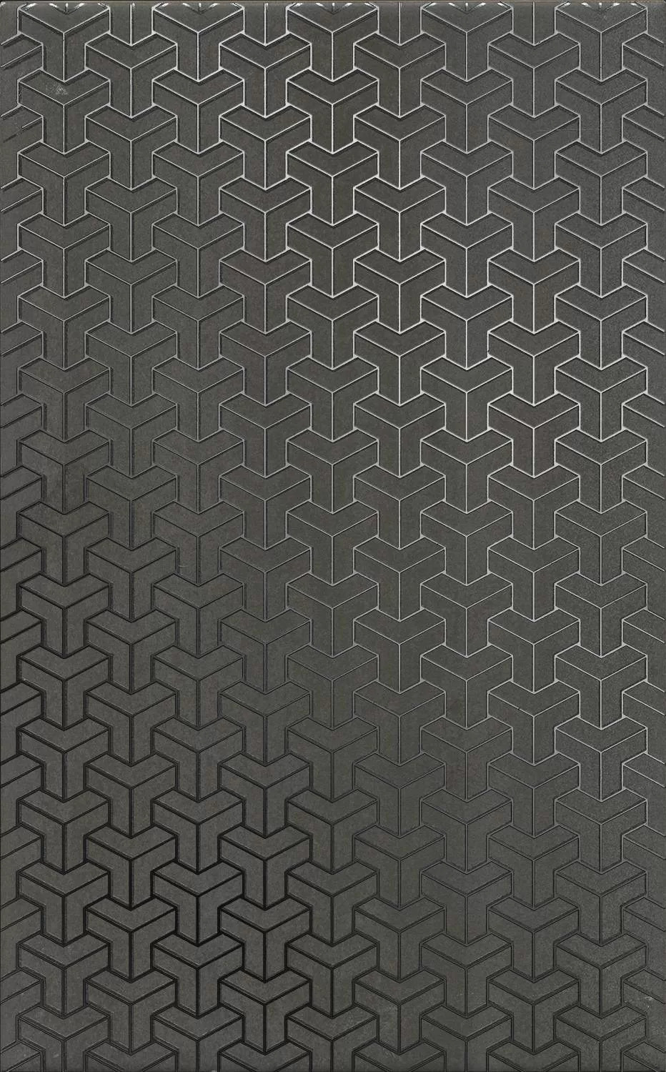 Декор Ломбардиа антрацит матовый 25x40x0,8