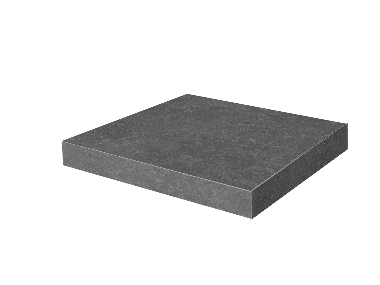 Ступень клееная угловая Касабланка HP антрацит матовый обрезной 33x33x0,9