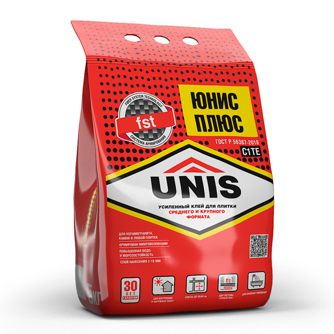 Клей для плитки Unis Плюс (5 кг)