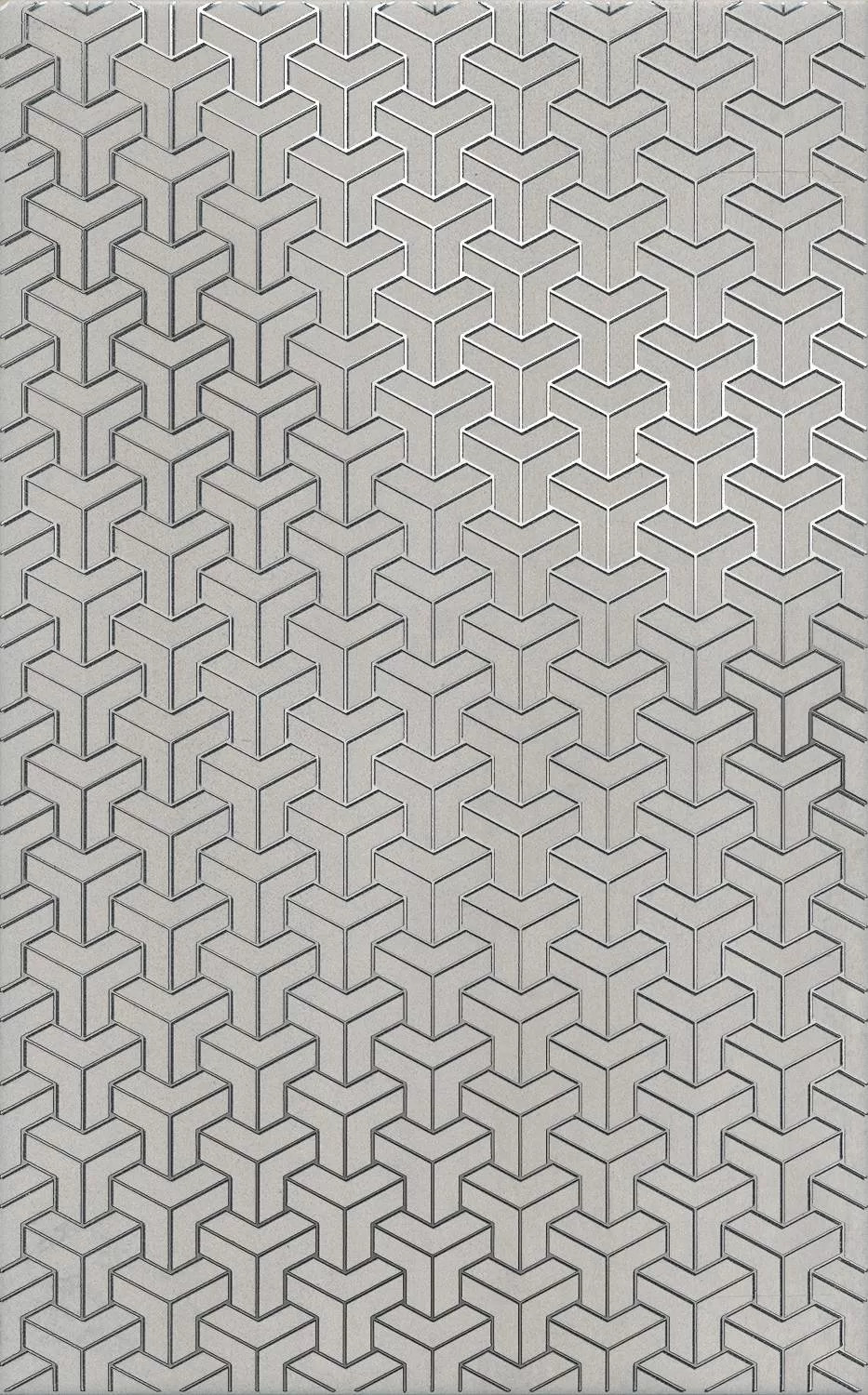 Декор Ломбардиа серый матовый 25x40x0,8