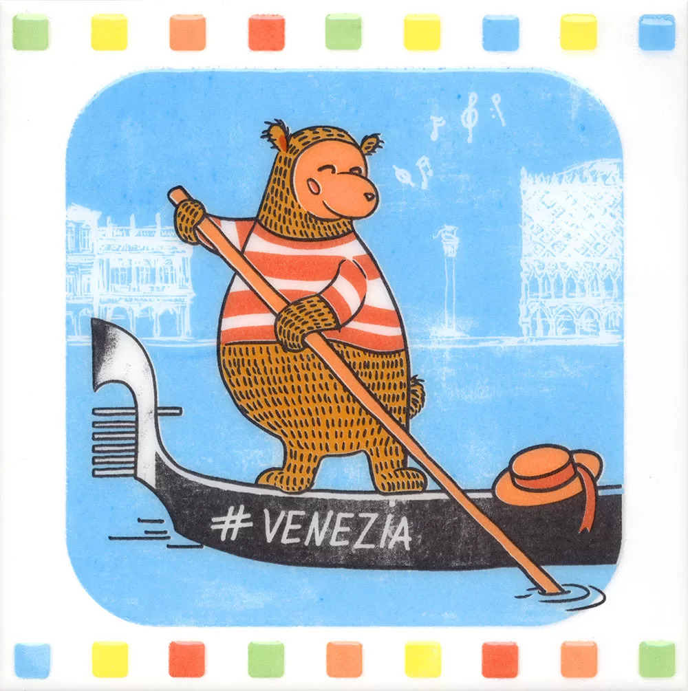 Декор Большое путешествие Venezia глянцевый 20x20x0,69