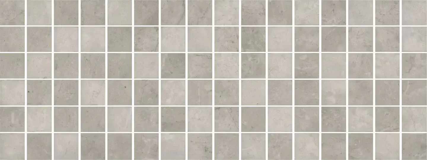 Декор Монсанту мозаичный серый светлый глянцевый 15x40x0,69