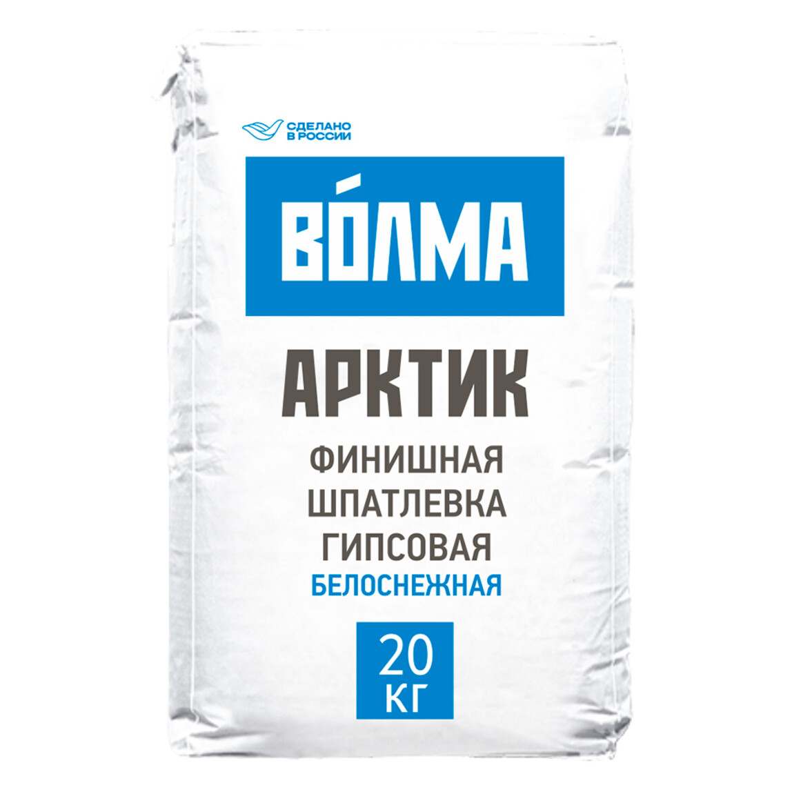 Шпаклевка гипсовая финишная Волма Арктик, 20 кг