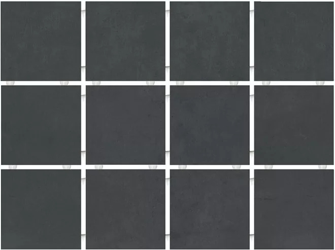 Амальфи черный матовый 29,8х39,8x0,7 из 12 частей 9,8x9,8