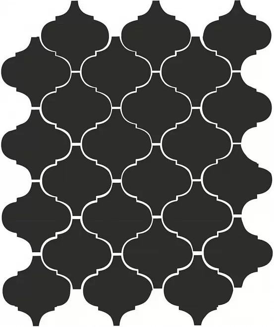Арабески черный глянцевый 26x30x0,7