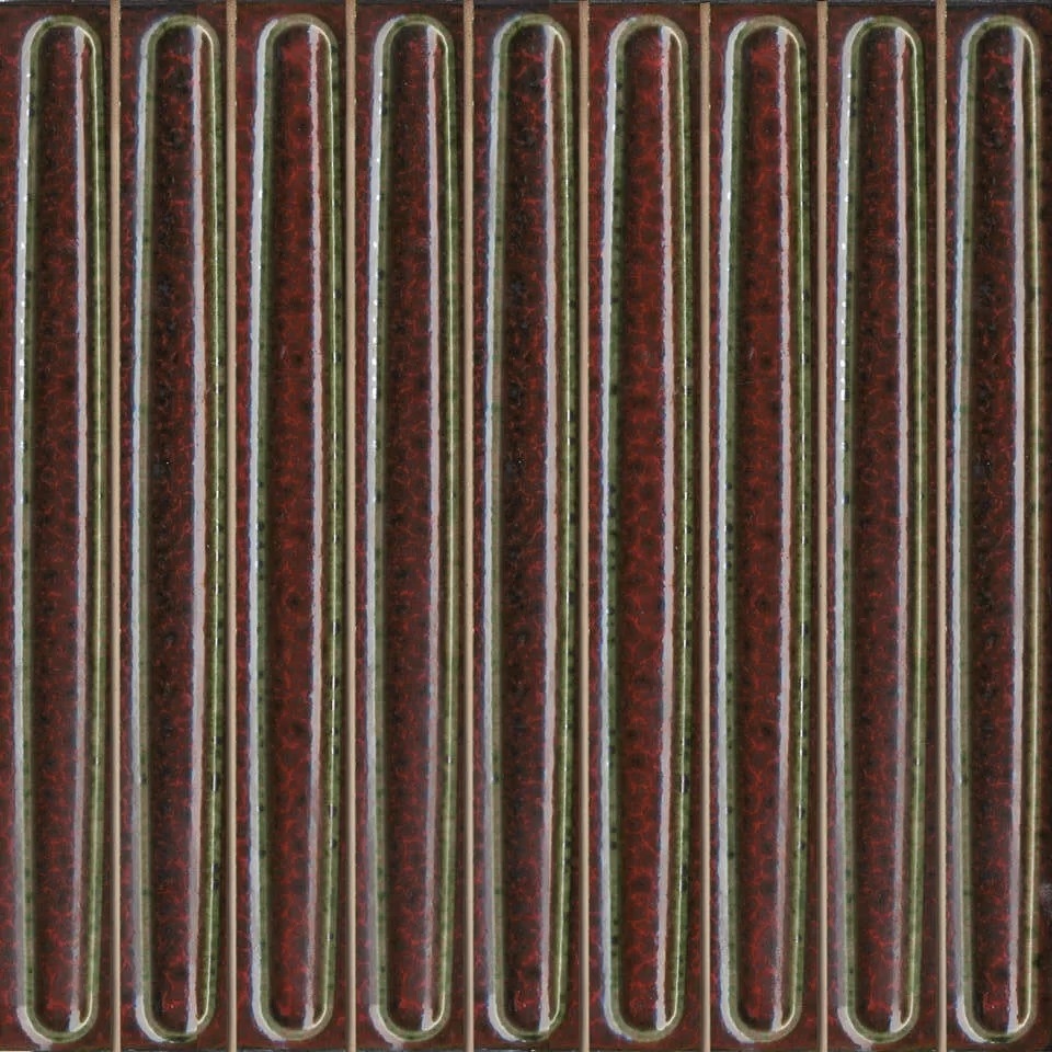 Декор чипсет Далия красный тёмный глянцевый 20x20x0,95