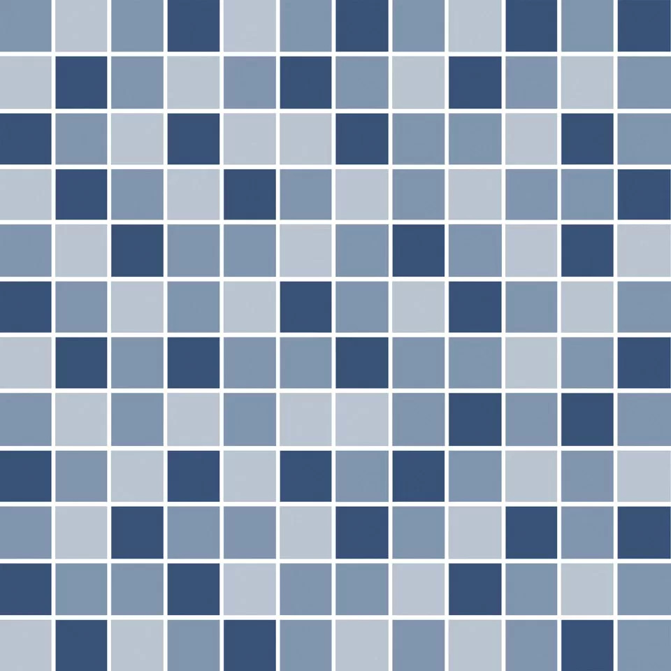 Декор Темари мозаичный микс синий матовый 29,8x29,8x0,35