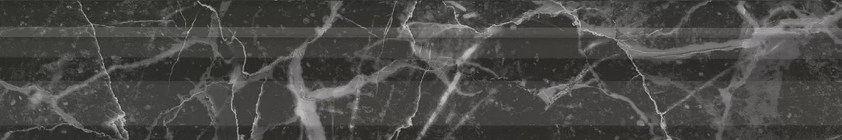 Бордюр Коррер чёрный глянцевый обрезной 30x5x1,9