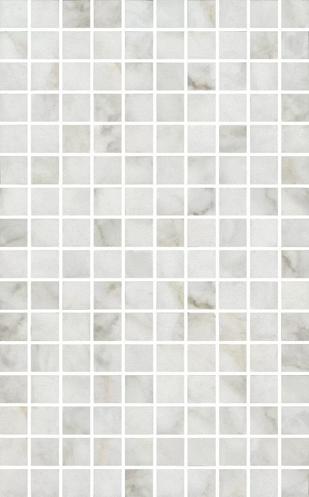 Декор Кантата мозаичный белый глянцевый 25x40x0,8