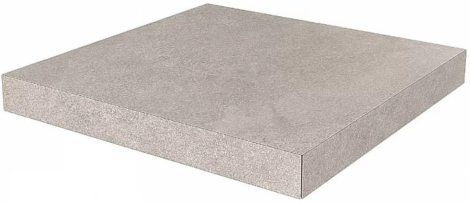 Ступень угловая клееная Про Стоун серый светлый 33x33x0,9