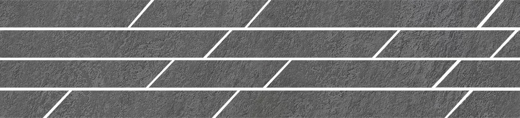 Бордюр Гренель серый темный мозаичный 46,8x9,8x0,9