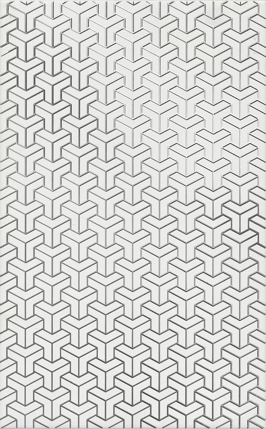 Декор Ломбардиа белый матовый 25x40x0,8