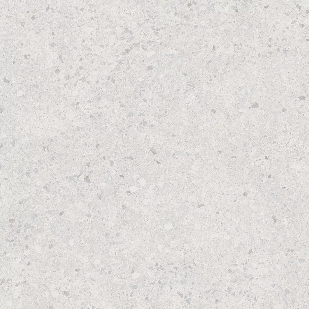Терраццо серый светлый обрезной 60x60x0,9