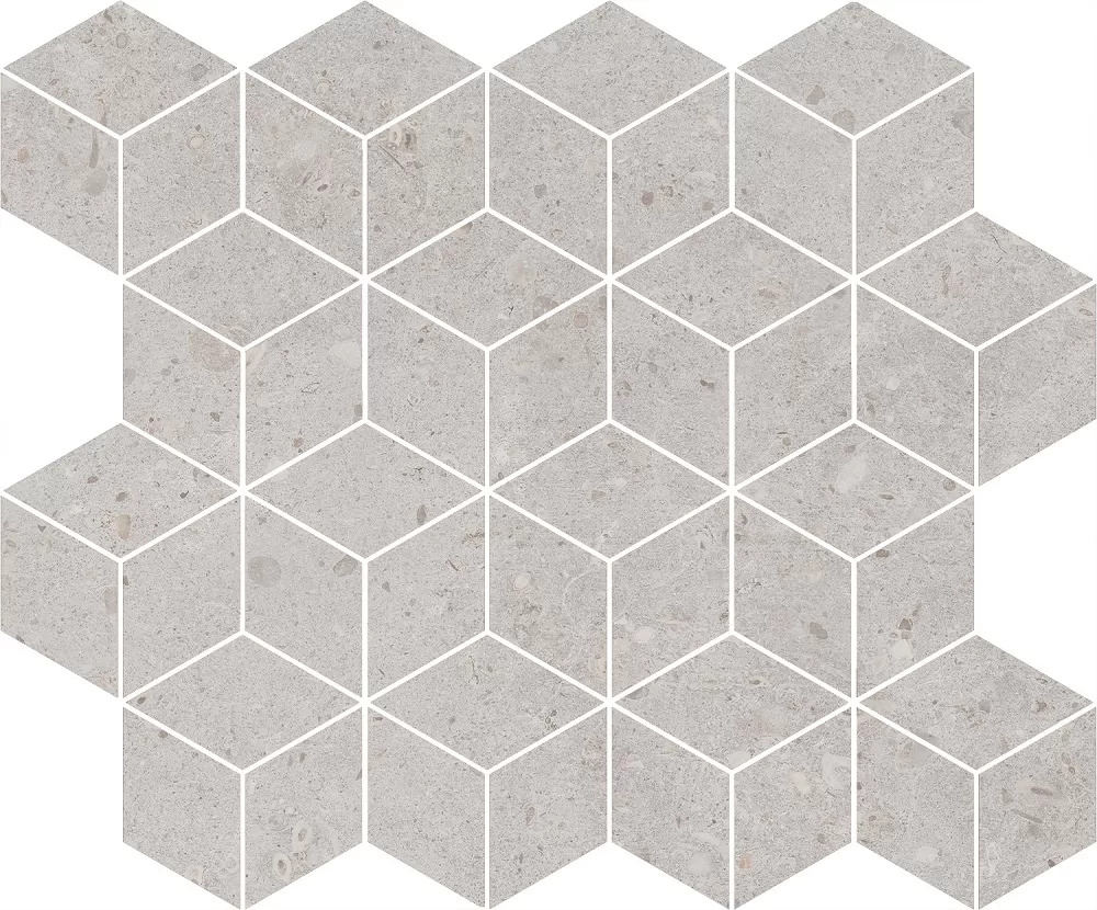 Декор Риккарди мозаичный серый светлый матовый 45x37,5x1