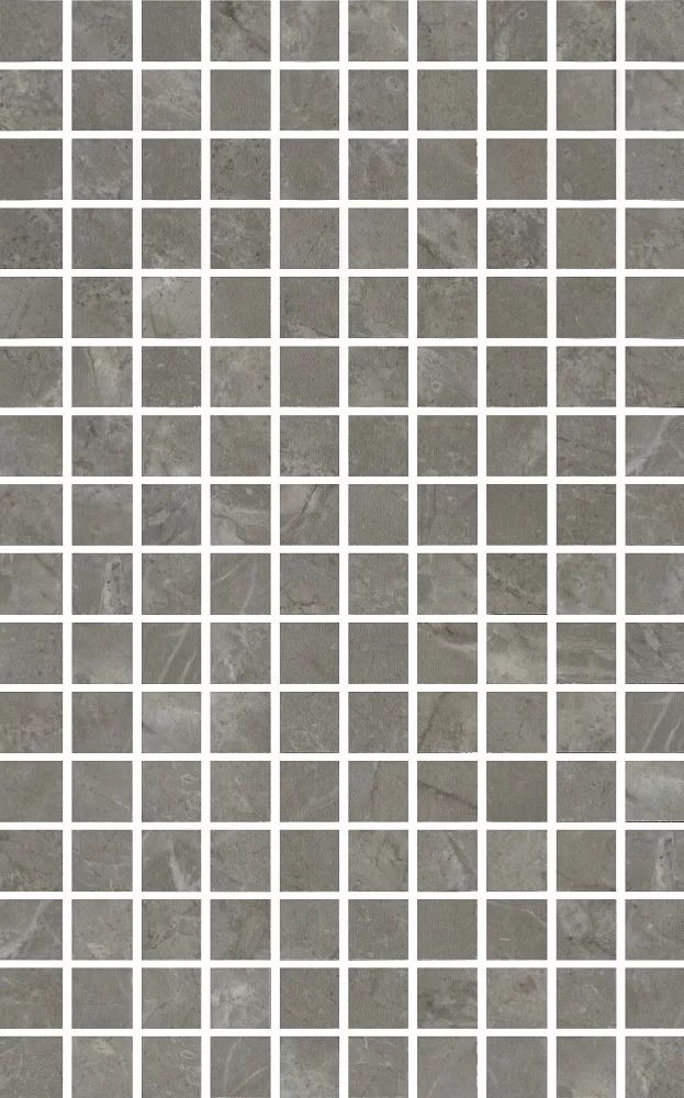 Декор Кантата мозаичный серый глянцевый 25x40x0,8