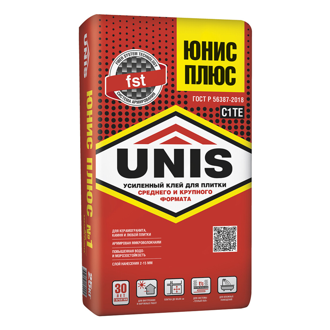 Клей для плитки Unis Плюс (25 кг)