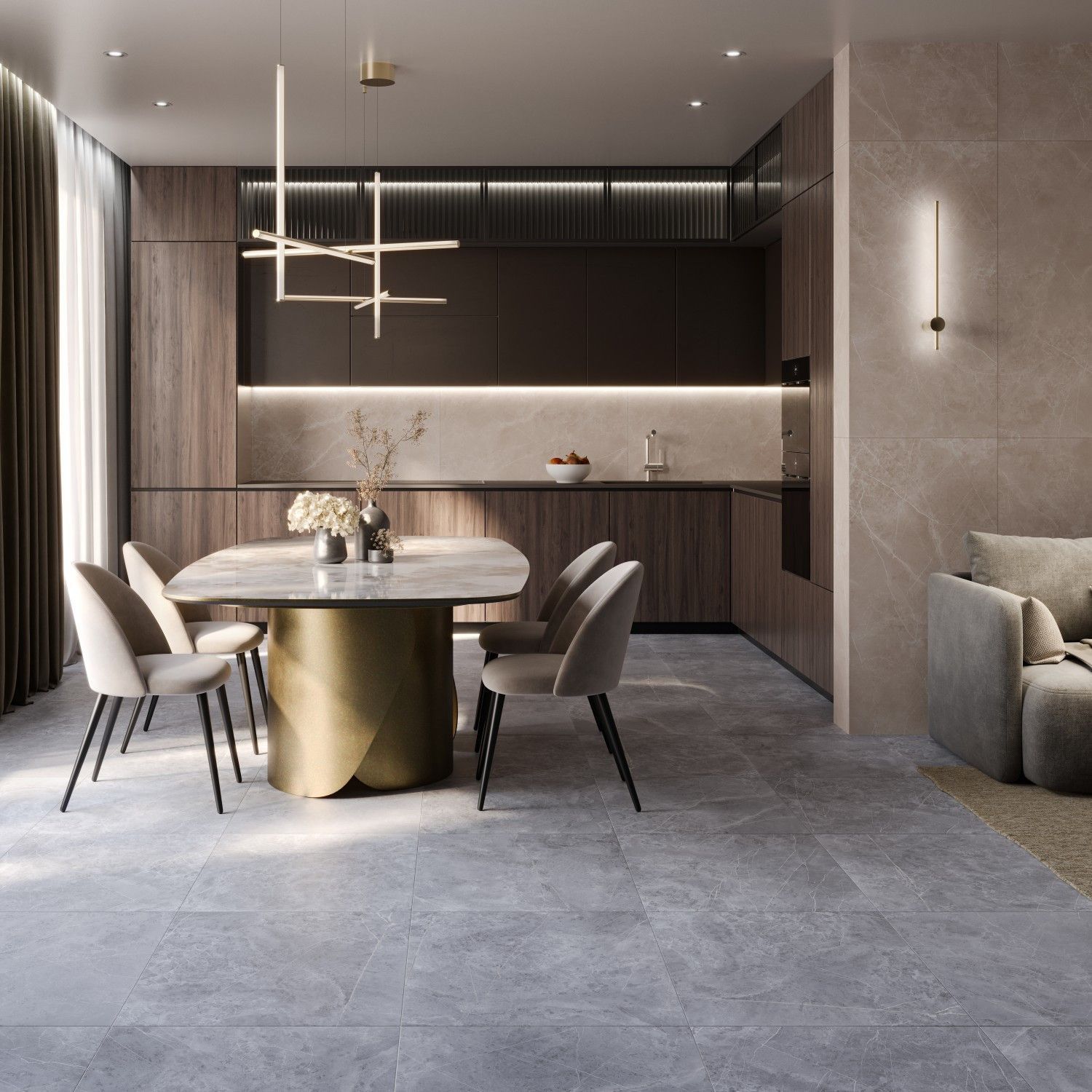 Керамогранит PULPIS Grey 120x60 (Матовый)