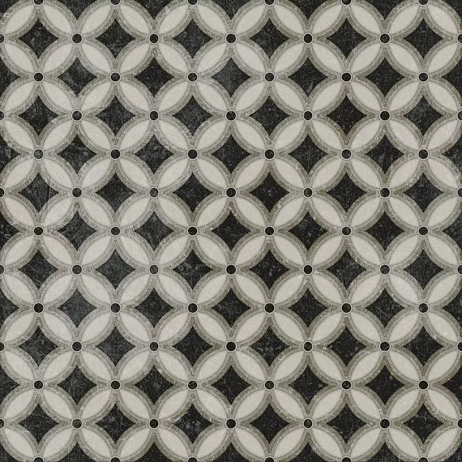 Декор Фреджио 2 черно-белый 20x20x0,8