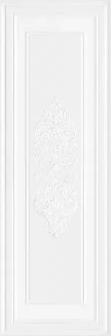 Декор Монфорте белый панель матовый обрезной 40x120x1