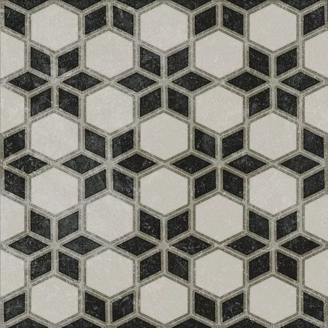 Декор Фреджио 4 черно-белый 20x20x0,8